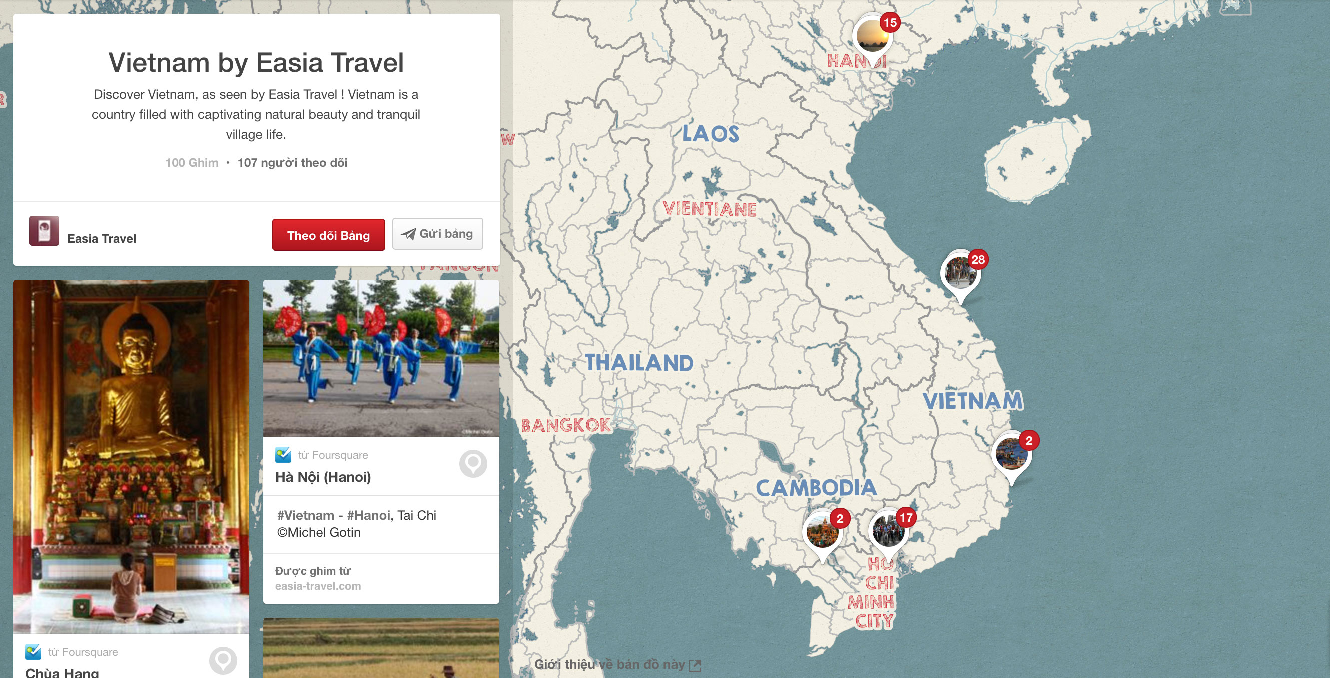 Map of Vietnam by Easia Travel