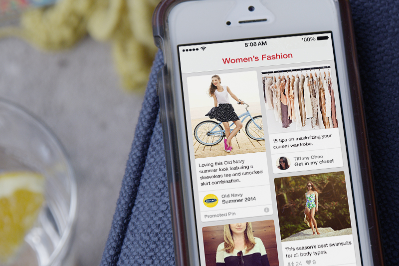 Women's fashion on Pinterest app.