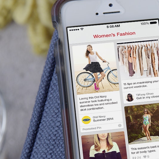 Women's fashion on Pinterest app.