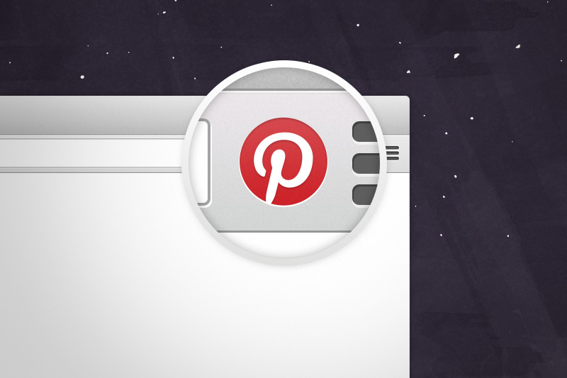 PInterest icon in browser.