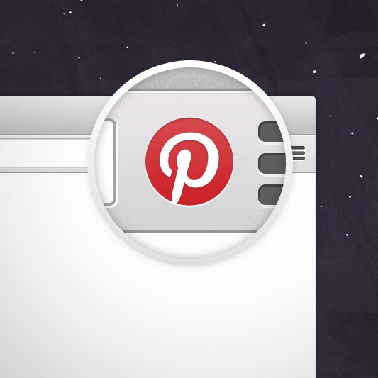 Pinterest icon in browswer