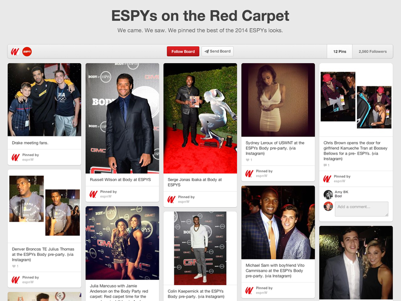 ESPYs on the Red Carpet Board