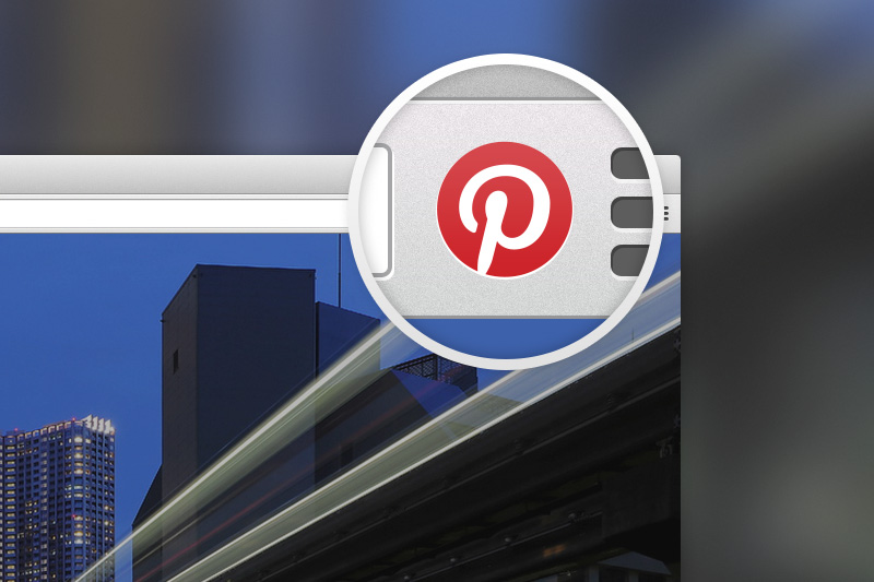 Pinterest icon in browser.
