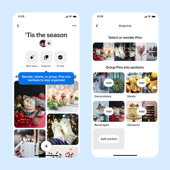 Pinterest launches new board features including notes to self on Pins, board favorites and a board toolbar
