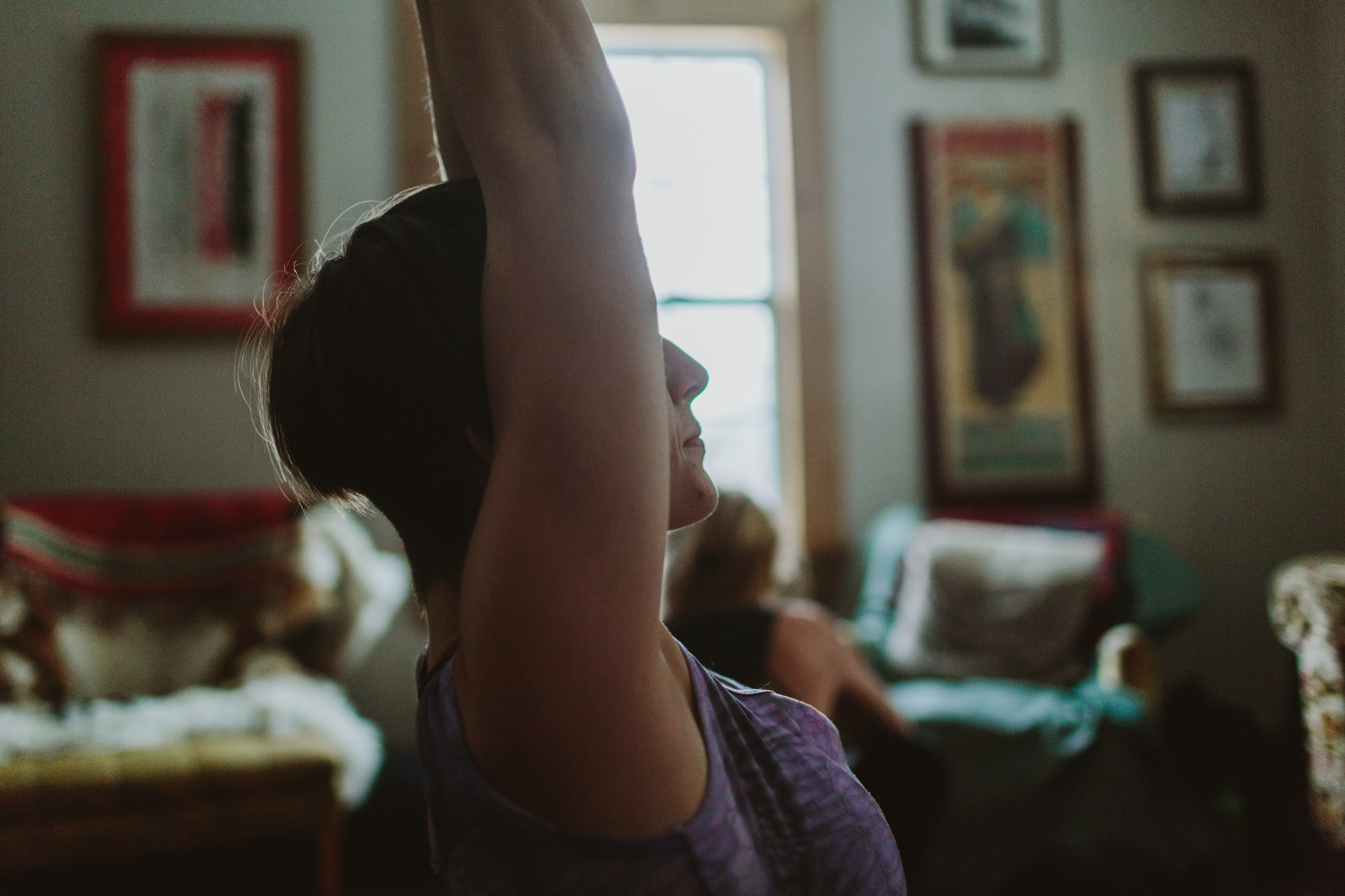 woman doing yoga