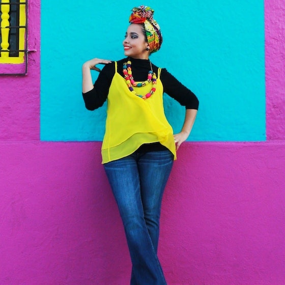 Photo of Monica Escobar, a Colombian fashion designer, blogger and entrepreneur