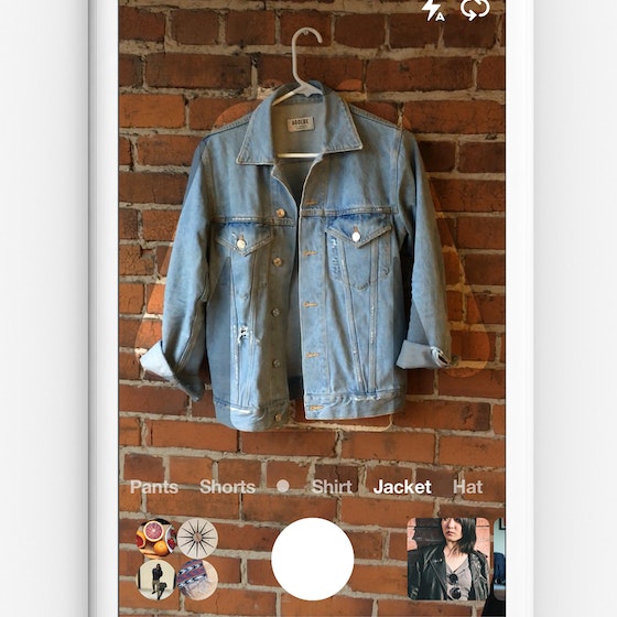 Using Lens your look on jean jacket.