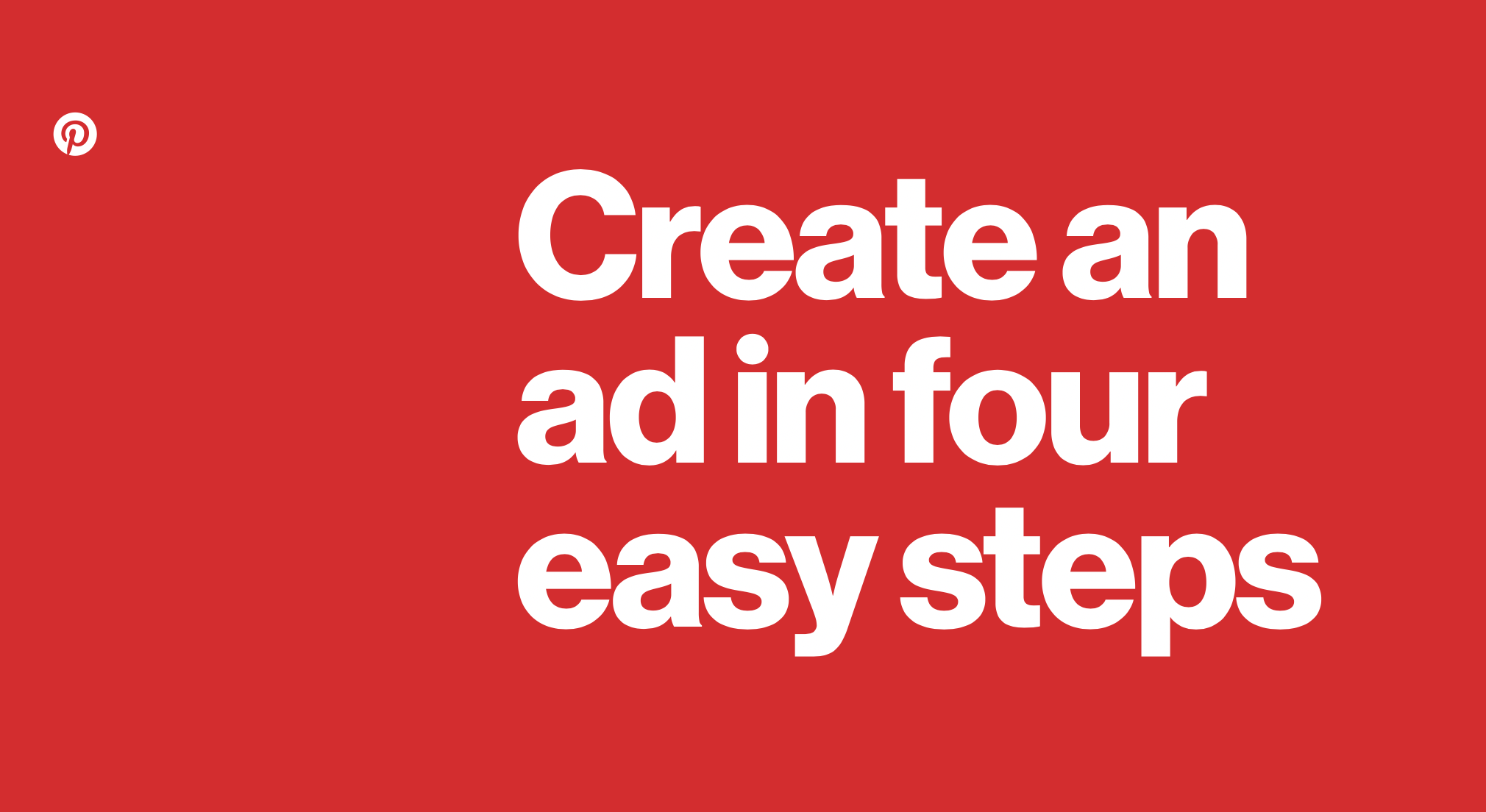 Image saying Create and ad in four easy steps 