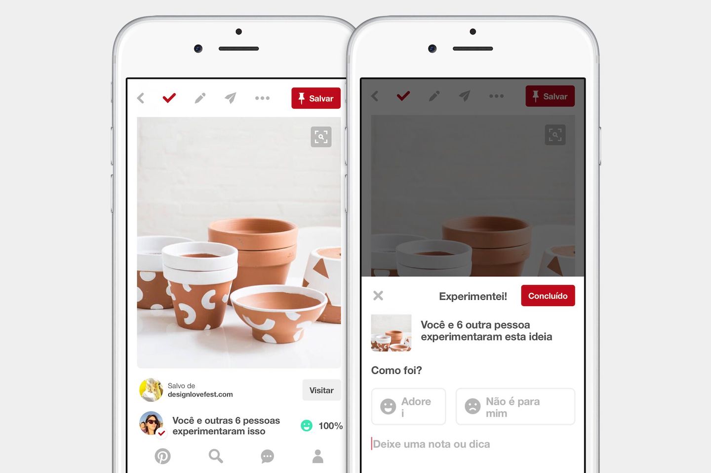 Uma nova maneira de acompanhar as ideias que você experimenta no Pinterest