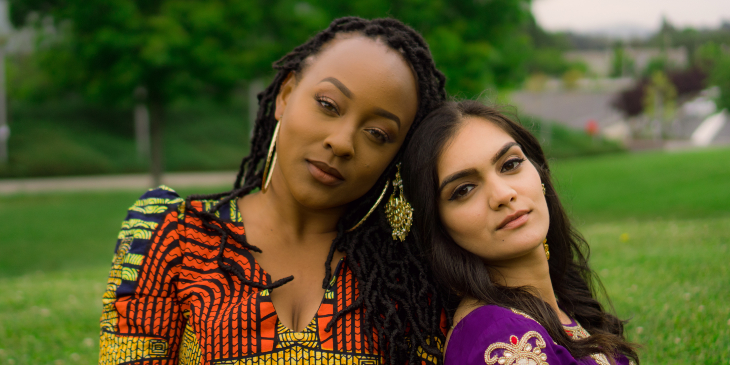 two women supporting